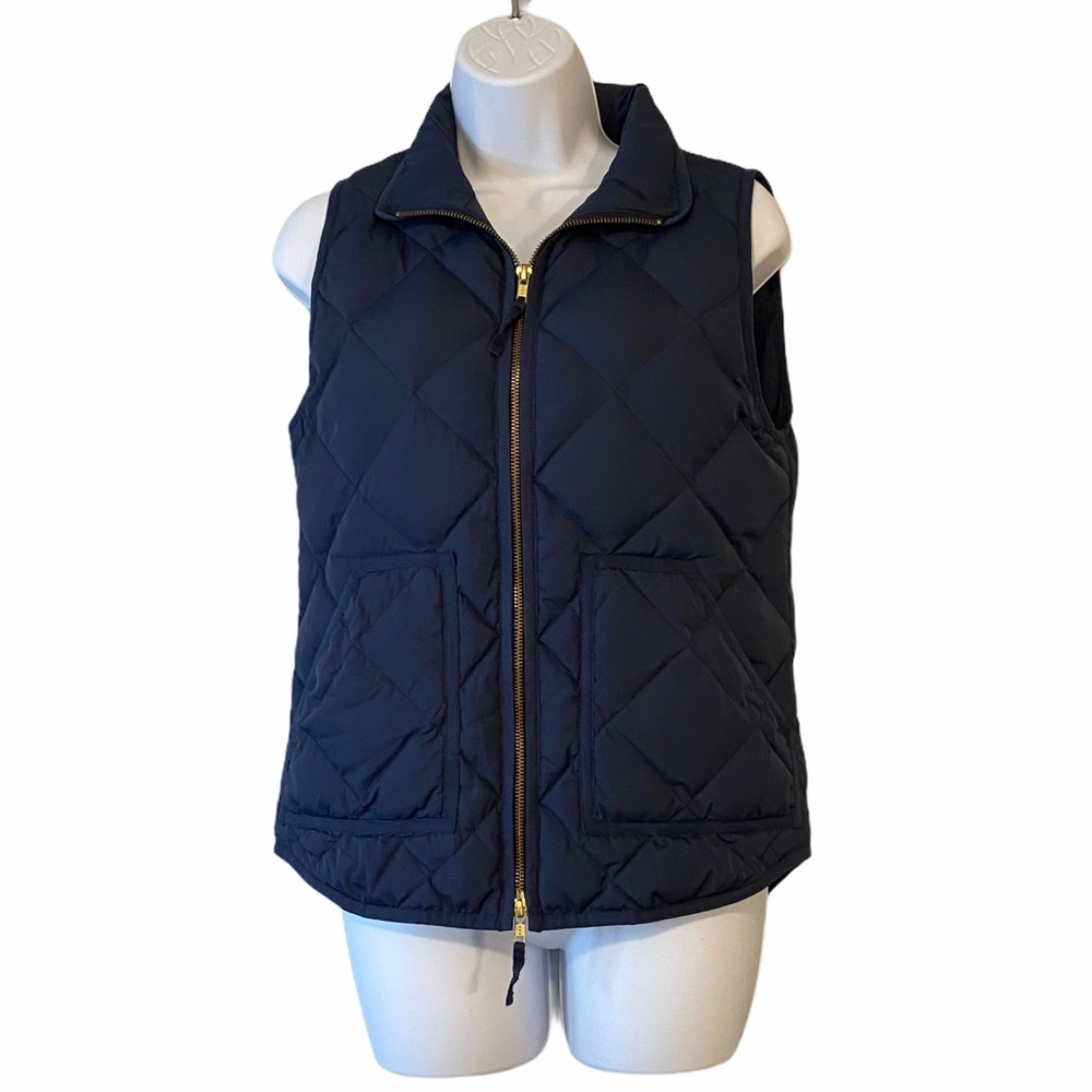 J Crew Factory Quilted puffer vest Navy XS